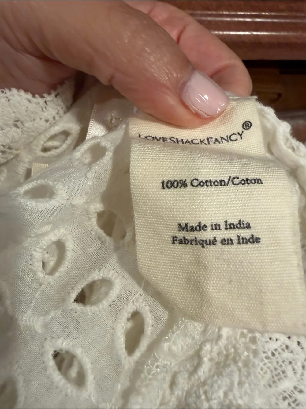Hawthorn Cotton Eyelet Blouse love shank fancy cardigan - Picture 5 of 7